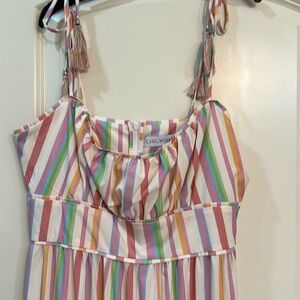 Tiered maxi dress.  Wonderful pastel colors. Worn once.
